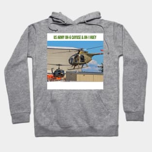 US Army OH-6 Cayuse and UH-1 Huey Hoodie